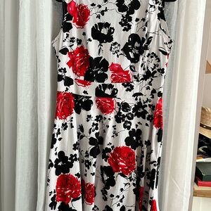 Cute vintage style fit and flare dress with a little stretch.